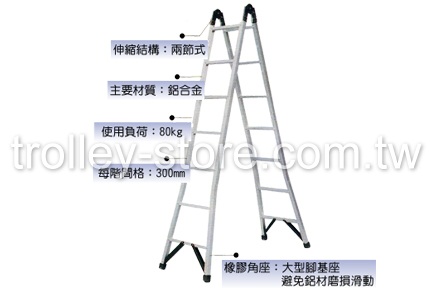 SGS 10.5尺雙擴孔式二折梯